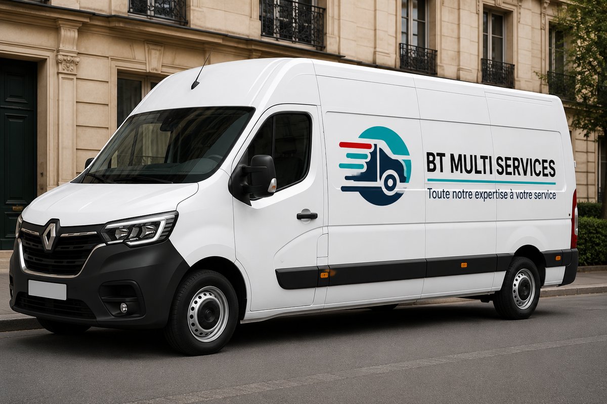 Camion BT Multi Services floqué, Paris
